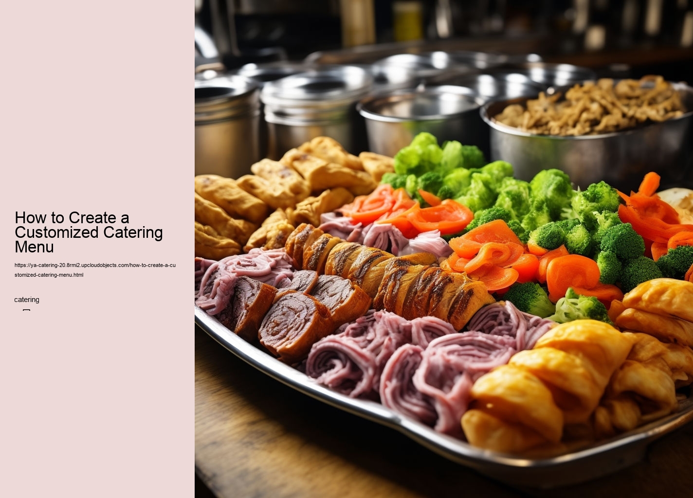 How to Create a Customized Catering Menu